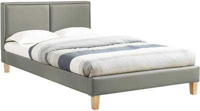 Gestoffeerd bed CELINE 120 x 200 cm in grijs