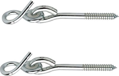 Bevestigingshaak - 2x stuks - staal verzinkt - 180 mm - houtdraad - schommelhaak