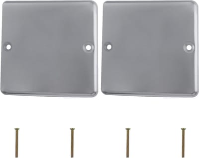 Wandplaat Afdekking - Blanco Afdekplaat - Muren Afwerken - Roestvrij Staal - 105mm - Zilver