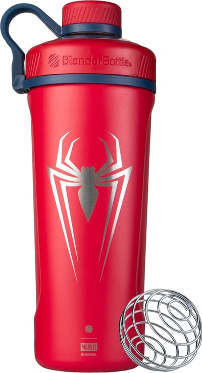 BlenderBottle® Radian Insulated Spider-Man MARVEL – 770 ml – Shakebeker – Eiwitshaker – BPA-vrij – Extra Lang Koud