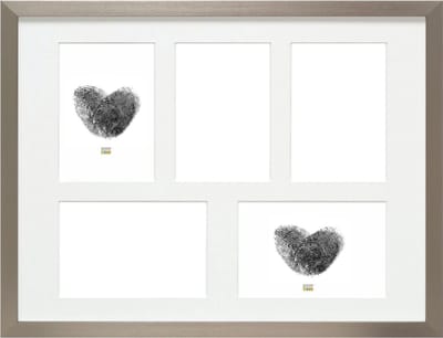 Deknudt Frames multifotolijst - zilver kleur - collagelijst voor 5 foto's 10x15 cm - met passe-partout