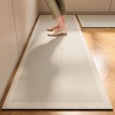 Diatomeeënaarde Modder Tapijt Absorberend Sneldrogend Lang Keuken Antislip, Vuil- en Slijtvast Mat Woondecoratie 2pc 40x60 40x120cm white