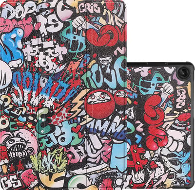 Hoes - Geschikt voor Lenovo Tab M10 (3e / 3rd generatie) - Dun & Stevig - Trifold Bookcase - Hard Cover - Hardcover Book Case - Tablet Hoesje - Graffity