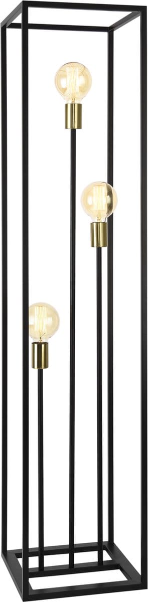 Vloerlamp staande lamp 140x30x30 cm Groningen 3xE27 zwart