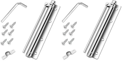 Dailygoods- Deurdranger Automatisch - Set van 2 - Roestvrij Staal - Verstelbare Veer - Stil Bufferscharnier - Corrosiebestendig - Deursluiter