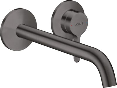 Axor One - Inbouw wastafelkraan, met afvoer, 2-gats installatie, geborsteld zwart chroom 48120340