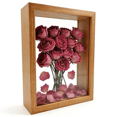 Dailygoods- Schaduwbox Acryl - Fotolijst 22x17x4 cm - 3D-Houten Lijst - Displaydoos - Decoratie - Cadeau voor Herinneringen