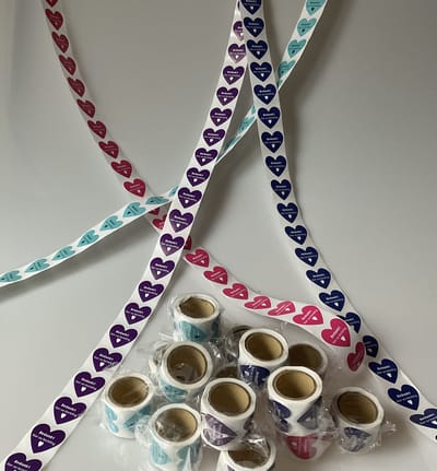 Afecto stickerset - 16 rollen - 4 kleuren - bedankt voor uw bestelling -