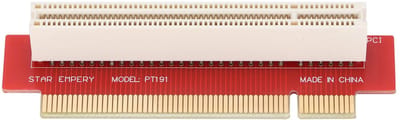 aladdien - Riser Card PCI-E Poort Multiplier - Express Splitter Adapter - 90 Graden - Geschikt voor 1U 2U Serverbehuizing - Rood bord