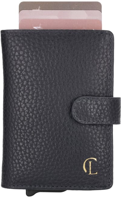 Charm London Washington Creditcard etui - 100% Leer - Leren Tas - Blauw