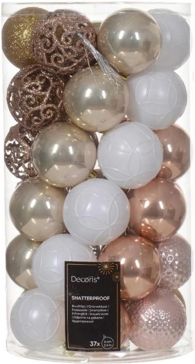 Decoris kerstbal Mix (set van 37) (ø6 cm)