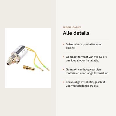 Dailygoods- Magneetventiel Luchthoorn 12V - Betrouwbaar Accessoire - Hoogwaardige Kwaliteit - Perfecte Service - Probleemoplossend Product - Luchtventiel