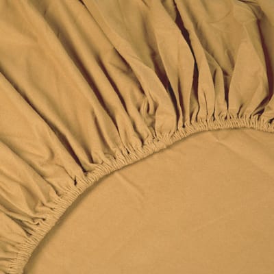 Kayori Showa Hoeslaken Flanel - 180x200cm - Matrasdikte 35 cm - Rondom Elastiek - Goud
