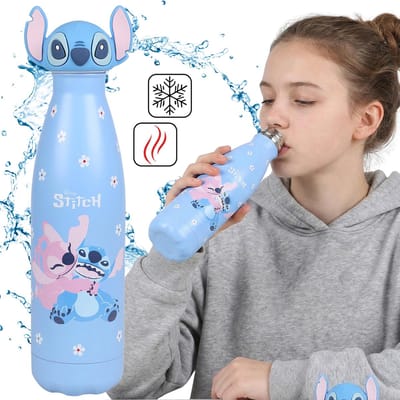 DISNEY Stitch Thermische waterfles, roestvrijstalen fles, thermosfles voor school 500 ml