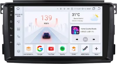 Autoradio met bluetooth - Carplay - Voor Smart Fortwo 451 (2005-2010) - Geschikt voor Apple en Android - Stereo - Navigatie - Navigatiesysteem auto - 3GB 32GB