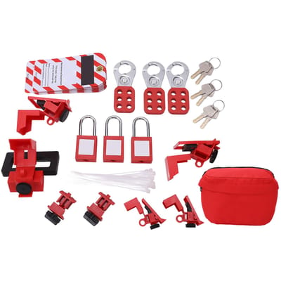 Elektrische Lockout Tagout Kit Loto Tag Hasp Hangslot Stroomonderbreker Lock Out Apparaat Opbergtas voor