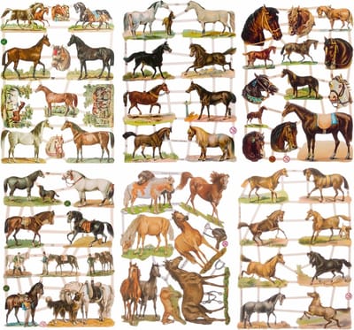 Poëzieplaatjes - 6 vellen - plaatjes - hobby - creatief - decoupage - knutselen - scrapboek