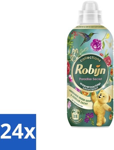 24 x Robijn – Wasverzachter – Intense Paradise Secret – 765 ml - Wasverzachter - Wasverzachter Paradise Secret - Wasverzachter 38 Wasbeurten - Wasverzachter Geur - Wasverzachter Zachtheid