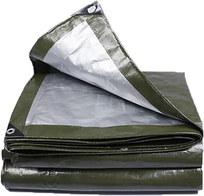 Afdekzeil Waterdicht - Dekzeil Zeil - Bescherming Buiten - Scheurvast PE Weefsel - 170 x 270 cm - Leger Groen