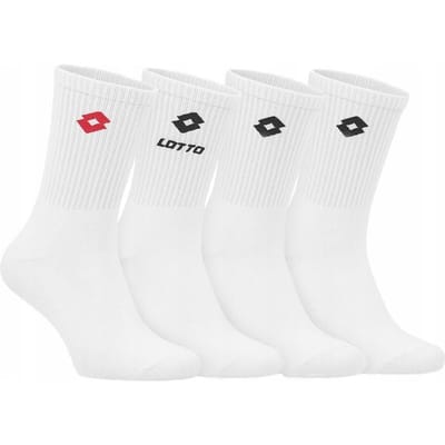 Y9521 Chaussettes Chaussettes Éponge Lotto Tennis Blanc Lot de 4 Paires 43-46 white