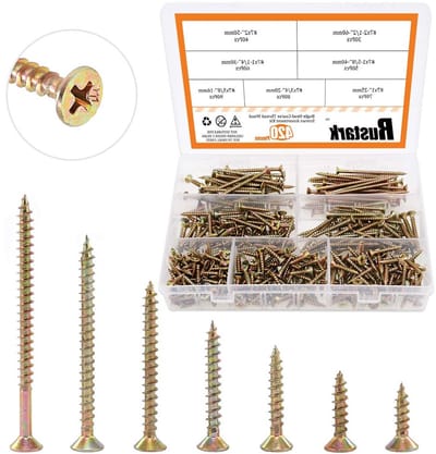 420 Stuks Galvaniseerde Coarse Thread Phillips Schroeven met Bugle Head Assortiment voor Gipsplaten, Hout en Bouwprojecten