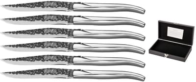 Blackwell Steakmessen Laguiole - Raw Black Lemmet - RVS - 6 Stuks
