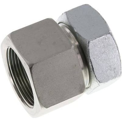 G 1 1/2'' x 42L Verzinkt Stalen Rechte Snijring Koppeling 160 Bar DIN 2353 - FL2S-FC-EZ-112G-42-L