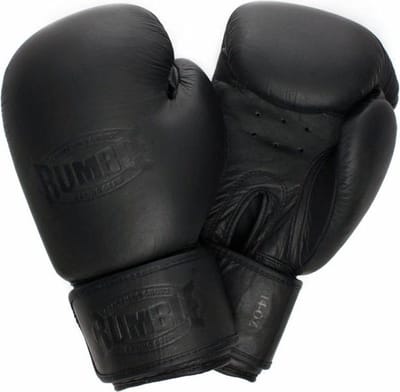 Rumble Retro Zwart Leer (kick)bokshandschoen 14 Oz