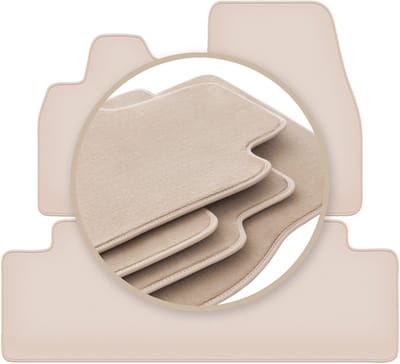 PREMIUM beige vloermatten voor: Ford Mustang Mach-e 2020-
