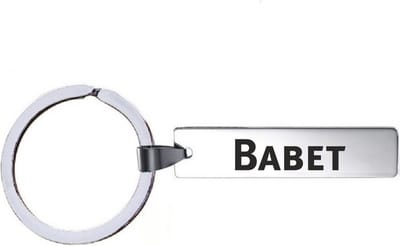 Sleutelhanger Met Naam - Babet - RVS