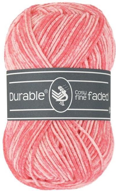 Durable Cosy fine faded Coral (2190) - acryl en katoen garen tie-dye - 5 bollen van 50 gram
