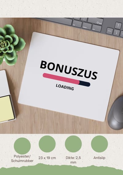 Akyol - bonuszus loading Muismat - Zus - ochtendkoffie laden - verjaardagscadeau - verjaardag - cadeau - cadeautje voor zus - zus artikelen - kado - geschenk - gift - 23 bij 19 cm