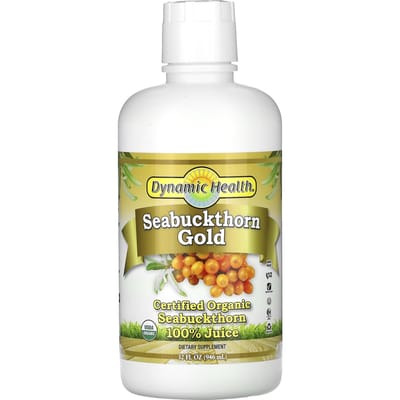 Dynamic Health, Sea Buckthorn Gold, jus d'argousier 100 % certifié biologique, 32 fl oz (946ml)