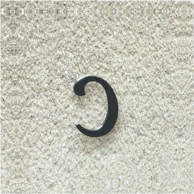 Huisnummer C - Letterbord - Huis Identificatie - Roestvrij Staal - 30 cm Hoog - Antracietgrijs