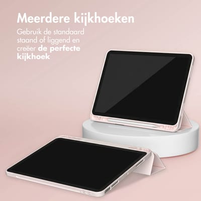 Accezz Tablet Hoes - Geschikt voor Apple iPad Air 13 inch (2026) M4 / Air 13 inch (2025) M3 / Air 13 inch (2024) M2 - Smart Silicone Bookcase - Roze