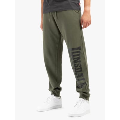 Lonsdale London Logo Large Heren Trainingsbroek - olijf/zwart - M