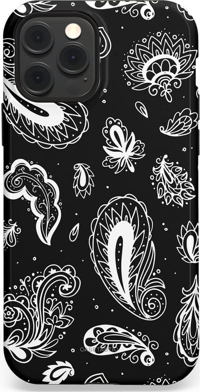 Casetastic Hoesje Geschikt voor Apple iPhone 12/12 Pro Magsafe - Stijlvolle Beschermende Duo-layer Case - Paisley pracht