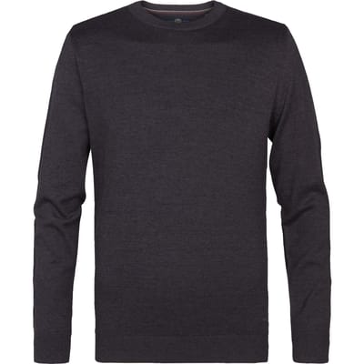 Petrol Industries Heren Fijngebreide Trui - Regular Fit - Ronde Hals - Truien Heren - Pullover - Blauw - Maat S