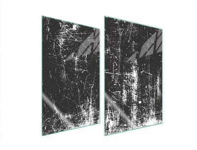 TMK ArtDeko Serie - Glazen Beschermplaat - 35x52cm - Grijs - Veilig - Veelzijdig