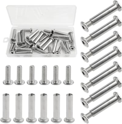 Verbindingsschroeven voor Meubels, M4 x 32-42 mm, Perfect voor Kasten en Houten Planken, Versterk Uw Meubilair, Verpakkingen van 30 Stuks