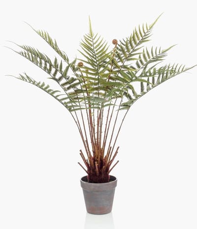 Kunstpalm boomvaren - Decoratieve plant - Interieur aankleding - Inclusief pot - 60 cm - Groen