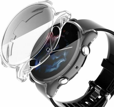 Strap-it TPU case - transparant bescherm hoesje geschikt voor Amazfit GTR 3 / 3 Pro - doorzichtige beschermhoes voor Amazfit GTR 3 / 3 Pro