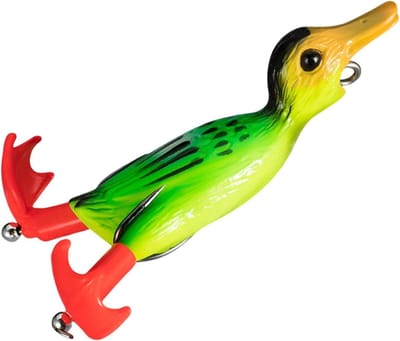 Eend Vis Aas - Drijvende Lure - Vissen Lokken - Realistisch Bewegend - 9 cm - Groen
