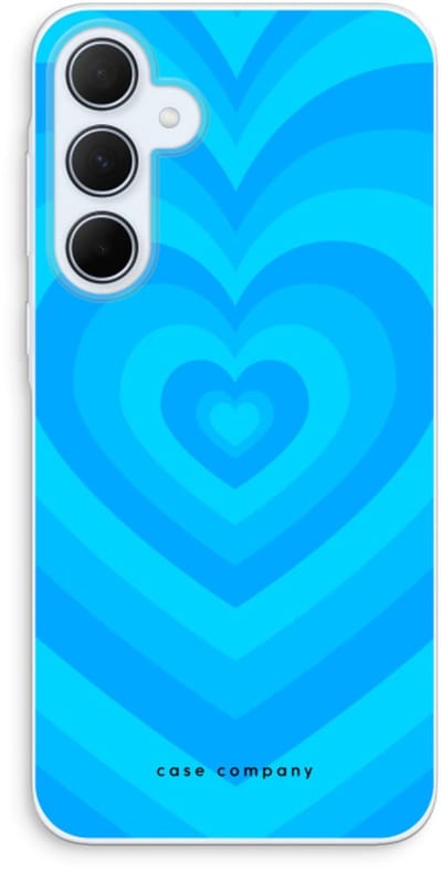 Case Company® - Hoesje geschikt voor Samsung Galaxy A35 hoesje - Hart Blauw - Soft Cover Telefoonhoesje - Bescherming aan alle Kanten en Schermrand