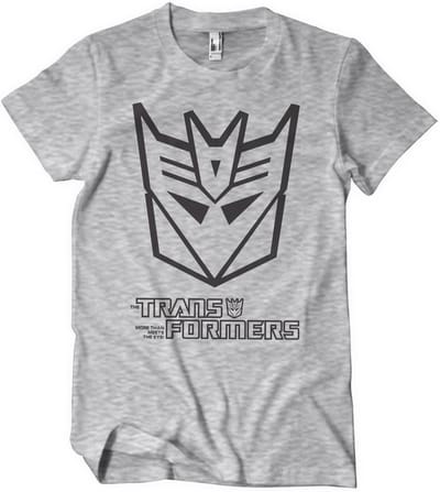 Transformers Decepticon Monotone T-shirt Heathergrey