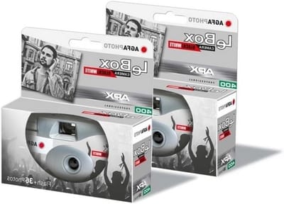 Wegwerpcamera Set - Zwart Wit - Momenten Vastleggen - Ingebouwde Flitser - 2 x 27 Foto's - Grijs