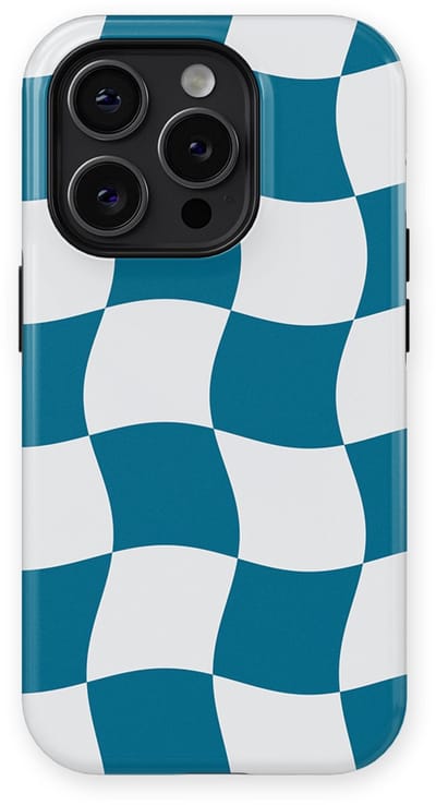 Checkered Warp Hoesje geschikt voor iPhone 14 Pro | Geschikt Voor Mag | Uniek Design Hoesje | Beschermhoes geschikt voor iPhone 14 Pro Frozen Motion