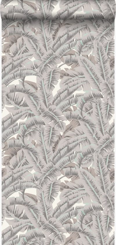 Origin Wallcoverings behang palmbladeren klei grijs - 53 cm x 10.05 m - 347439