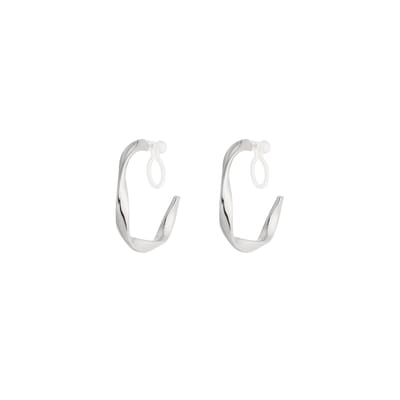Curve Clip Oorbellen | RVS (verkleurt niet) | Zilver | Clipoorbellen ( geen gaatje nodig) | Beste Cadeau voor haar