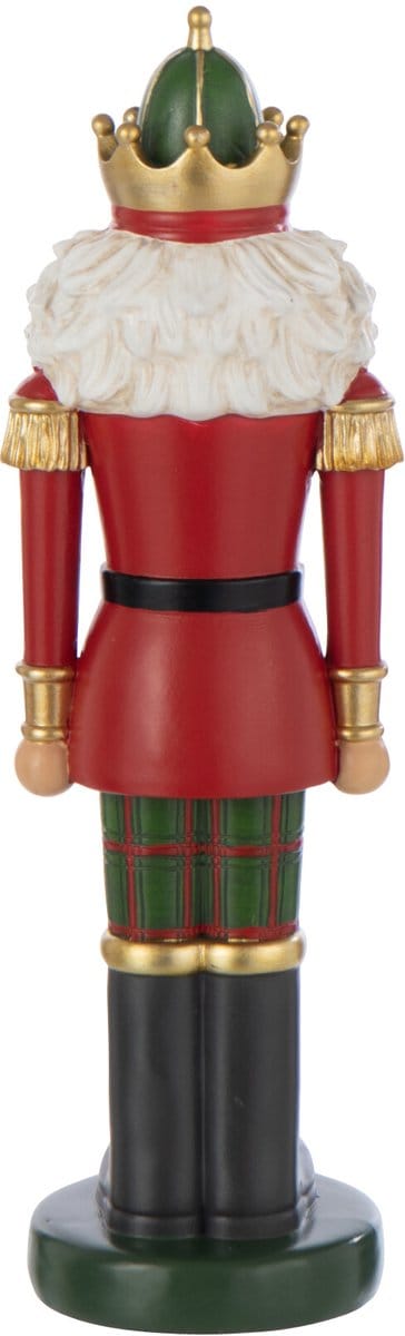 J-Line figuur Notenkraker Op Voet - polyresin - kerstrood/donkergroen - small